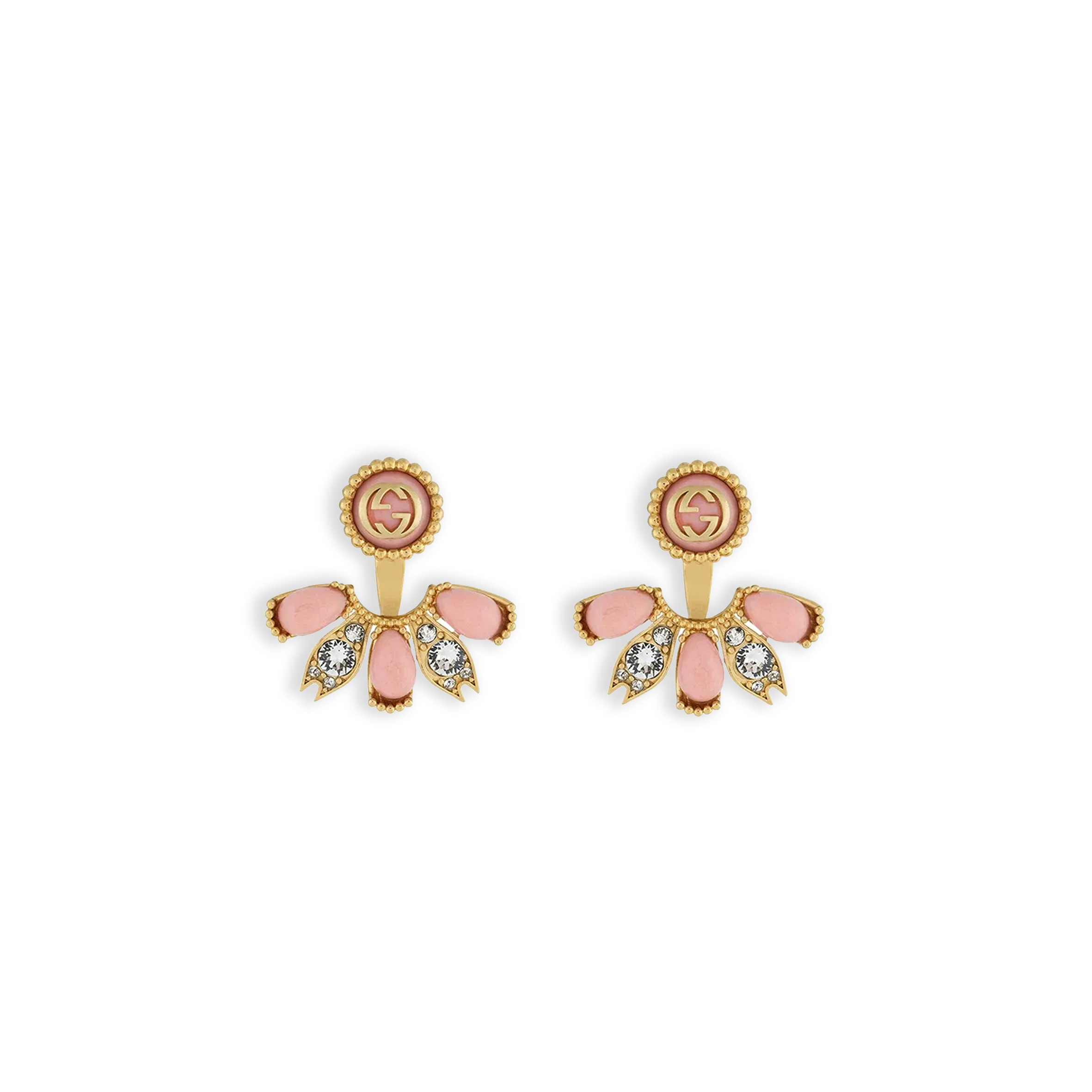 GUCCI PINK RESIN EARRINGS 